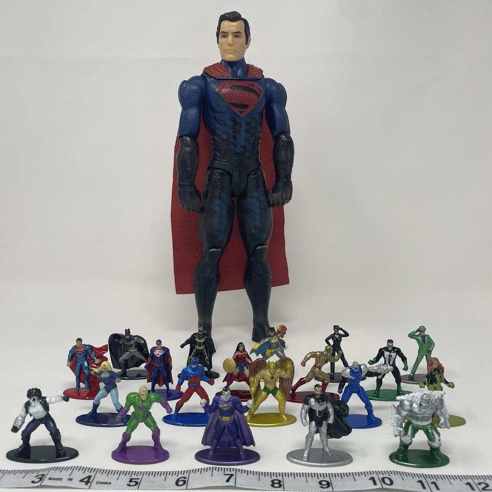 Lot‎ 20 DC Comics Jada Nano Metalfigs Die-Cast & Hasbro Superman Action Figure